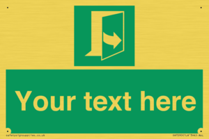 Custom sign safe condition door opens pulling left hand side